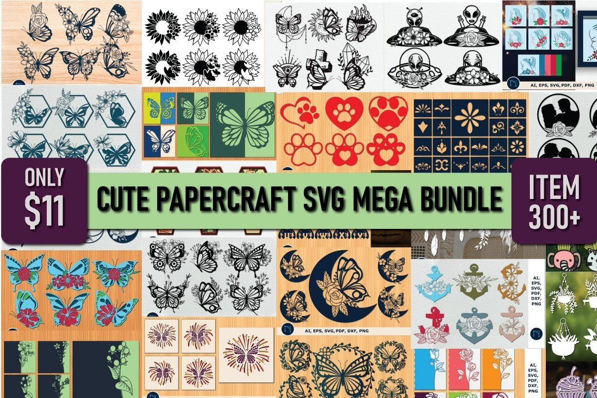 svg mega bundle for cricut paper craft cut files