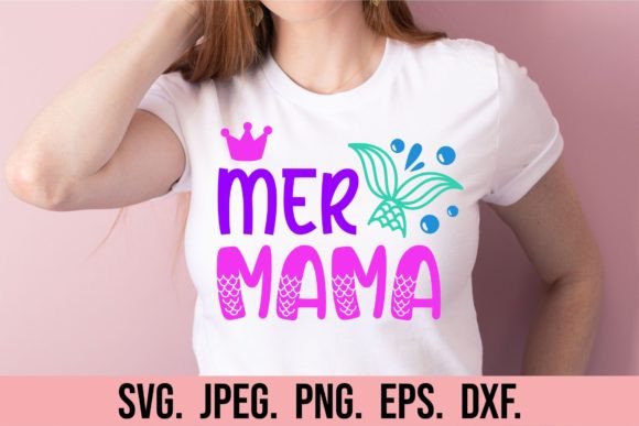 Preview of Mer Mama Birthday Girl SVG for crafting.