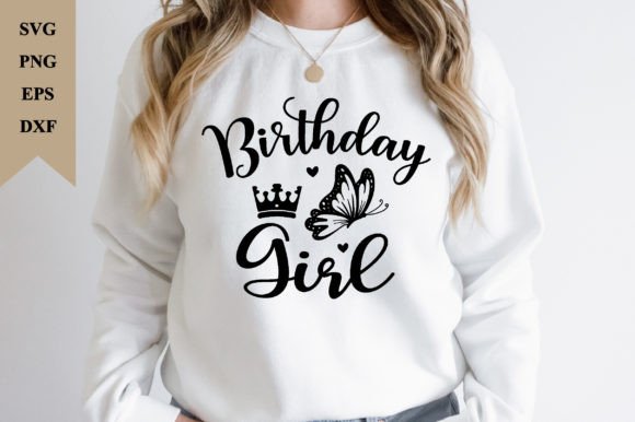 Preview of Birthday Girl SVG for Cricut projects.