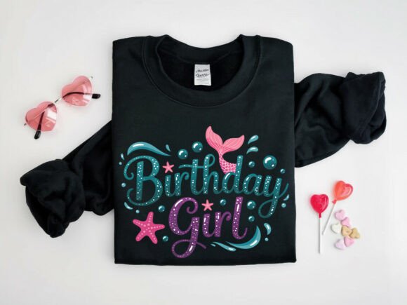 Magical mermaid birthday girl SVG for crafting