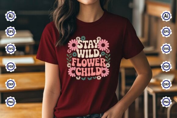 Bohemian flower child SVG design for Cricut projects