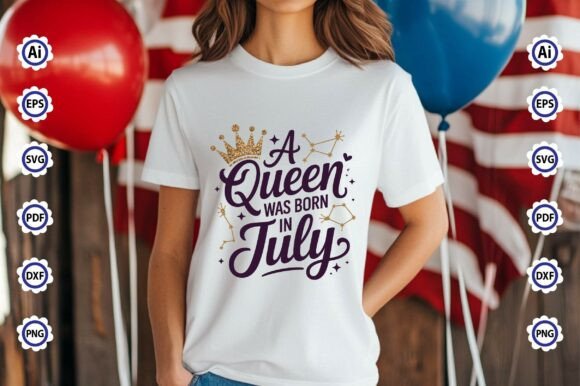 Regal queen birthday SVG for July celebrants
