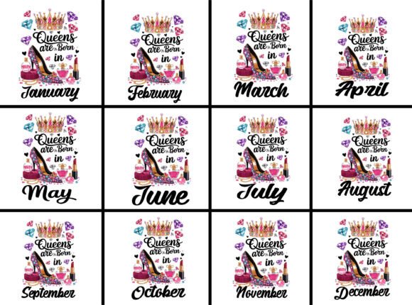 Royal 'A Queen Was Born' SVG for birthday shirts