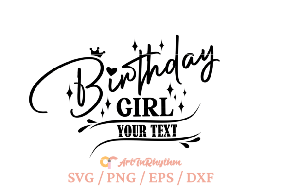 Chic 'Birthday Girl' SVG for Cricut shirt projects