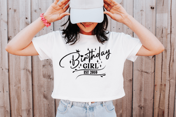 Trendy SVG for birthday girl celebrations
