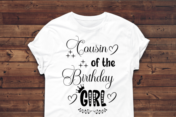 Playful 'Cousin of the Birthday Girl' SVG for Cricut use