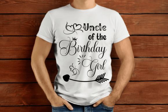 Charming 'Uncle of the Birthday Girl' SVG for Cricut crafting