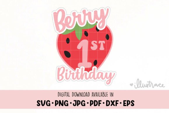 Preview of a 1st birthday cake topper SVG design