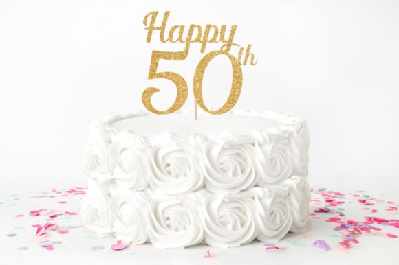 Preview of a classic 50th birthday SVG
