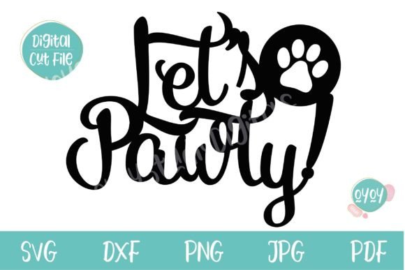 Preview of a dog-themed birthday SVG design