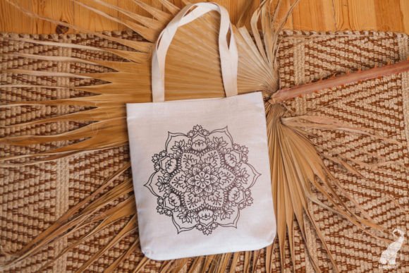 Preview of floral mandala SVG cut file