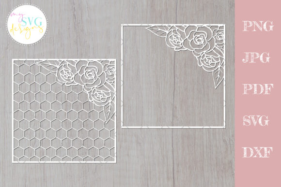 Stylish geometric flower pattern SVG design