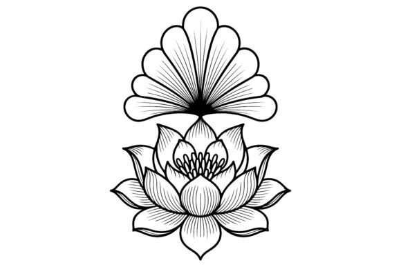 Elegant lotus mandala floral pattern SVG for crafting