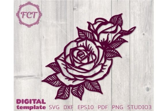 Elegant floral SVG bouquet with roses, perfect for Cricut crafting
