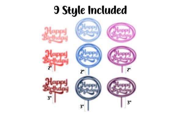 Cricut-friendly Happy Birthday Cake Topper SVG, ideal for cake decorations