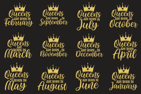 Elegant queens birthday SVG bundle for Cricut projects