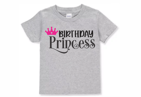 Preview of birthday princess SVG for crafting