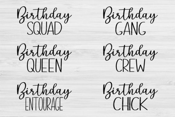 Birthday squad SVG design set for crafting fun