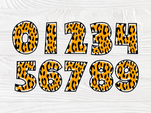 Close-up of tiger numbers SVG file for birthday projects