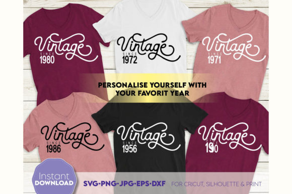 Retro custom vintage birthday SVG for Cricut shirts
