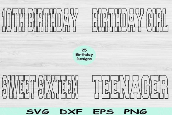 Bold block birthday SVG files for Cricut creations
