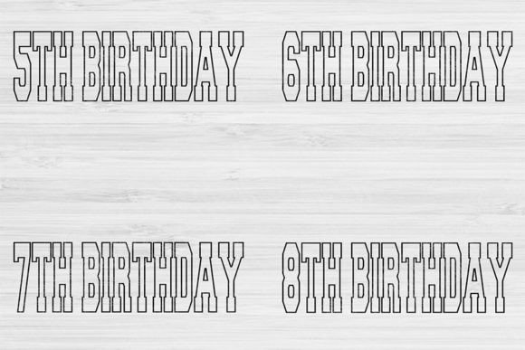 Block birthday SVG preview for Cricut users