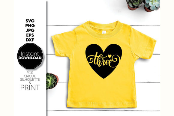Three birthday SVG design for children's t-shirts