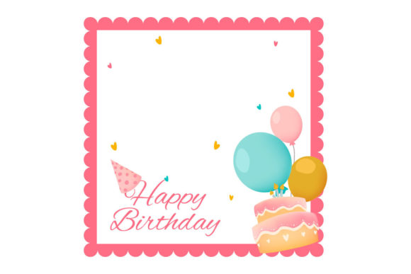Elegant birthday frame SVG, perfect for crafting