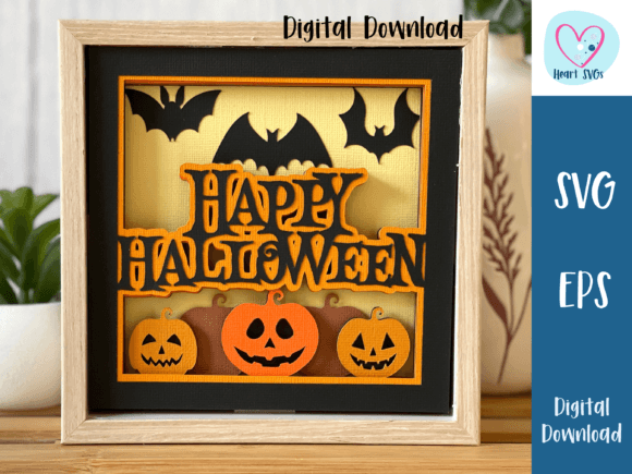 Spooky 3D Halloween shadow box SVG for Cricut projects