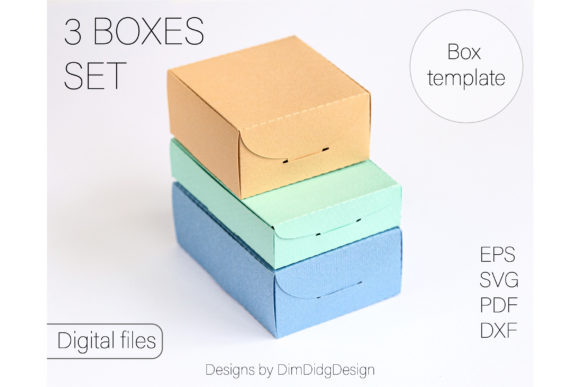 Elegant jewelry box SVG templates set for Cricut