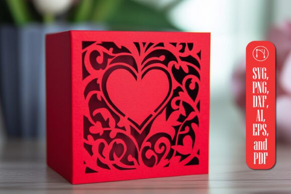 Preview of Valentine gift box SVG bundle