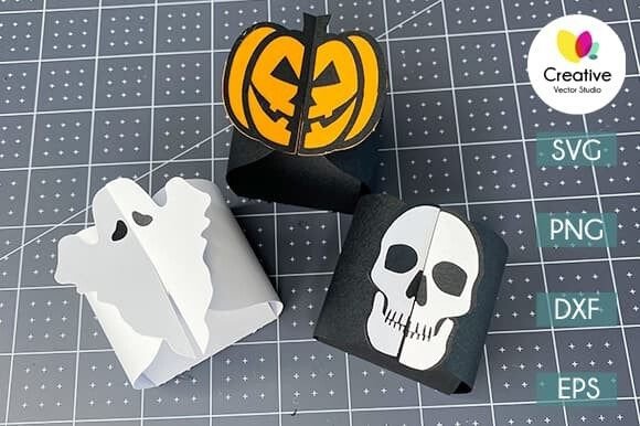 Halloween-themed gift box SVG bundle for Cricut