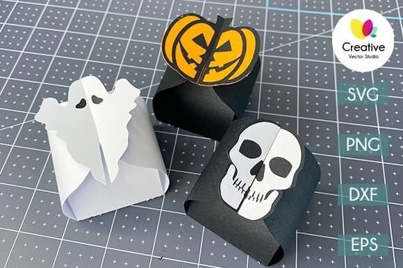 Preview of Halloween gift box SVG designs for crafting