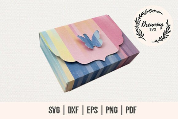 Butterfly no glue box SVG template for Cricut, perfect for creating unique gift boxes