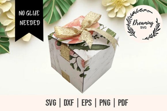 Cricut-friendly SVG design of a party favor gift box template