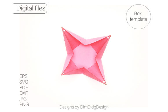 SVG template for crafting a pyramid-shaped favor box
