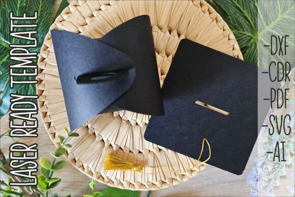 SVG template for crafting a graduation cap candy box using Cricut