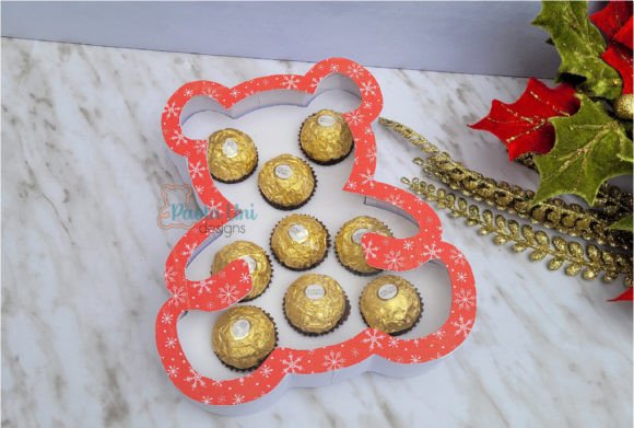 Cricut-ready SVG design for a teddy bear-shaped candy holder