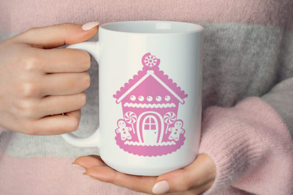 SVG design of a gingerbread house for Cricut projects, perfect for beginners
