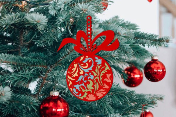 Cricut-friendly SVG of a Christmas ornament for easy projects