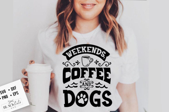 Preview of Weekends Coffee and Dogs SVG file