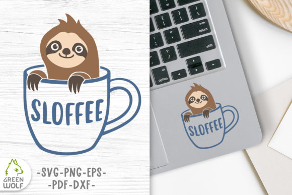 Adorable sloth SVG design for Cricut vinyl projects