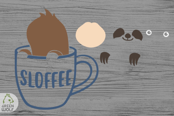 Preview of a cute sloth SVG for crafting with Cricut