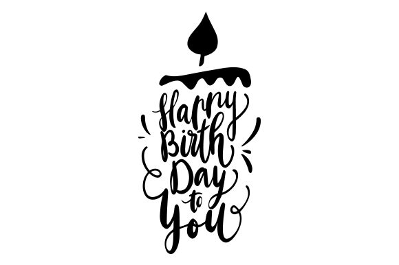 Festive birthday candle SVG design for Cricut