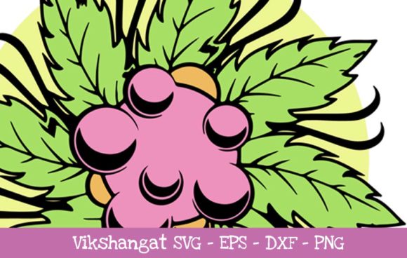 Vintage digital cut file with floral fruit design for Cricut.