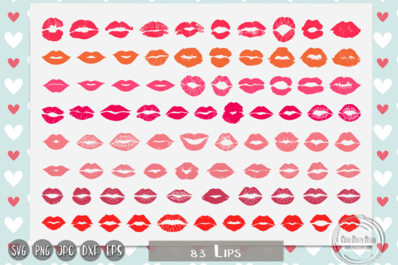 SVG design of lips and mouth for Valentine's Day Cricut projects