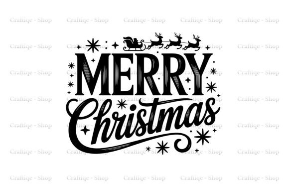 Merry Christmas SVG bundle elements for Cricut crafting