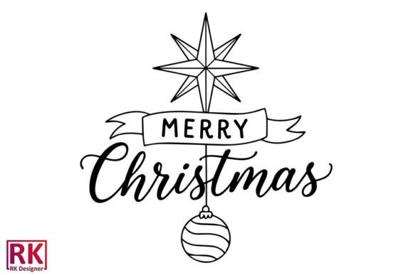 Preview of Merry Christmas SVG bundle for crafting