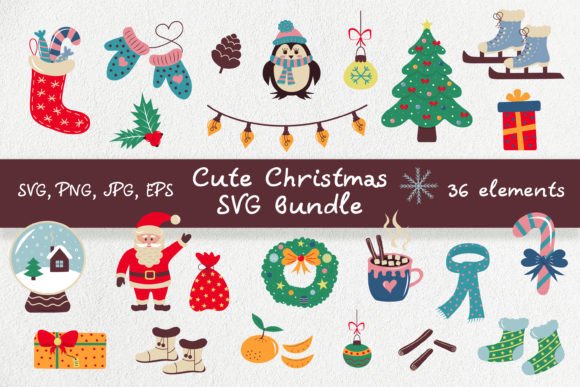 Cute and whimsical Christmas SVG designs for Cricut