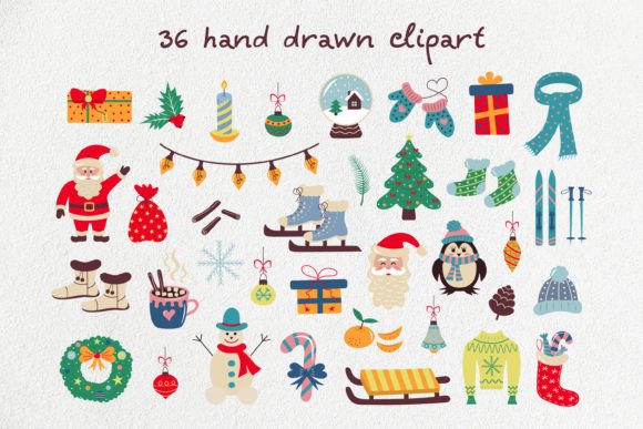Preview of cute Christmas SVG bundle for crafting
